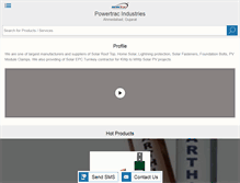 Tablet Screenshot of powertracenergy.com